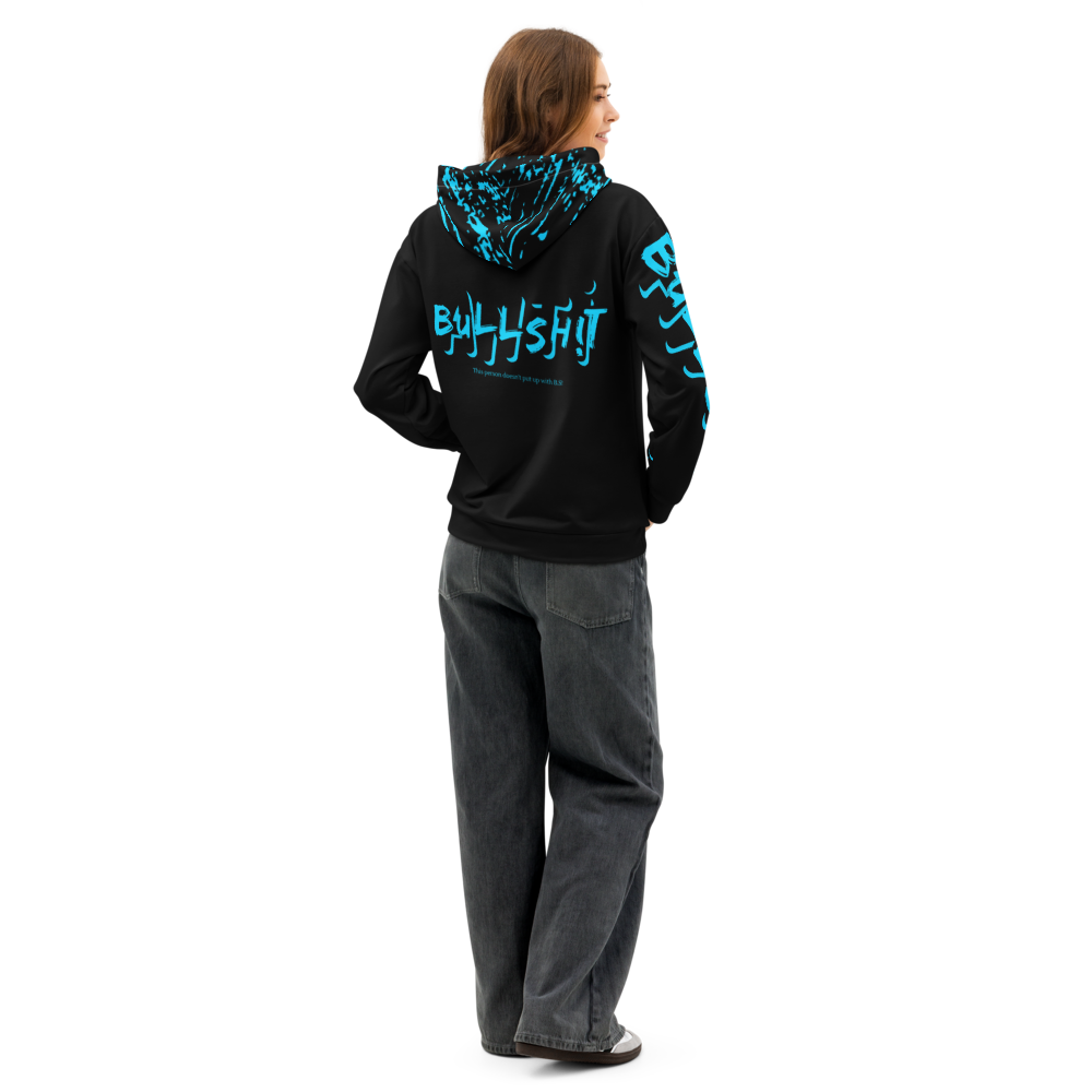 Anti-Bullsh!t unisex cotton hoodie - blue
