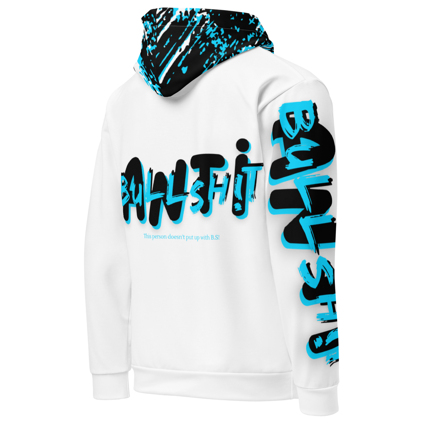 Anti-Bullsh!t Unisex cotton hoodie - White