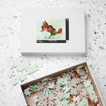 Karmic Fox Family Puzzle — Whimsical Illustration (110–1,014 pcs)