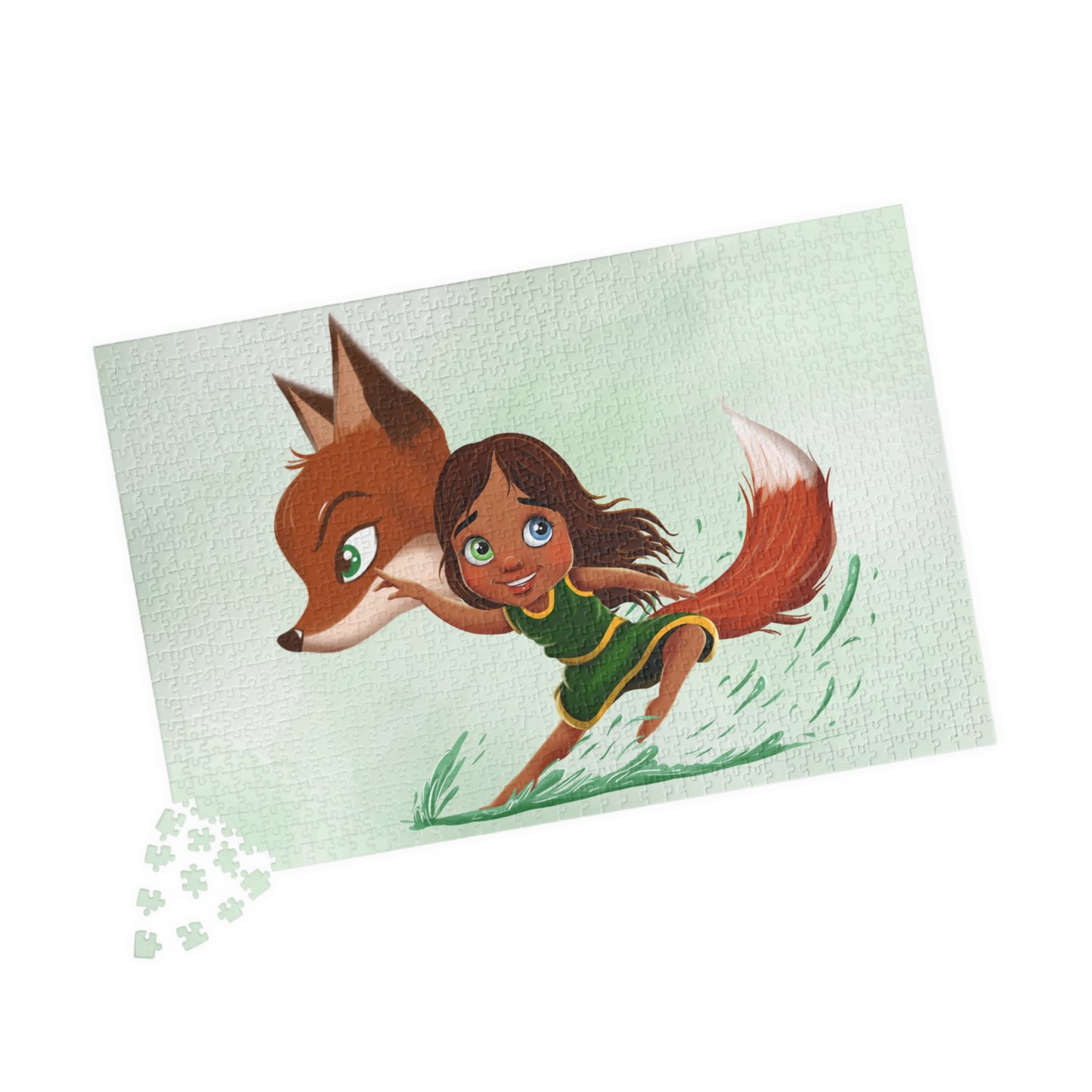 Karmic Fox Family Puzzle — Whimsical Illustration (110–1,014 pcs)