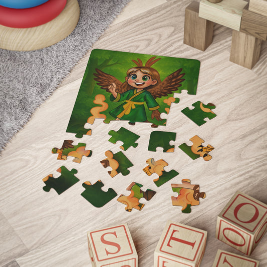 Karmic- Bird Kid Character 30-Piece Kids' Puzzle — Whimsical Forest Adventure