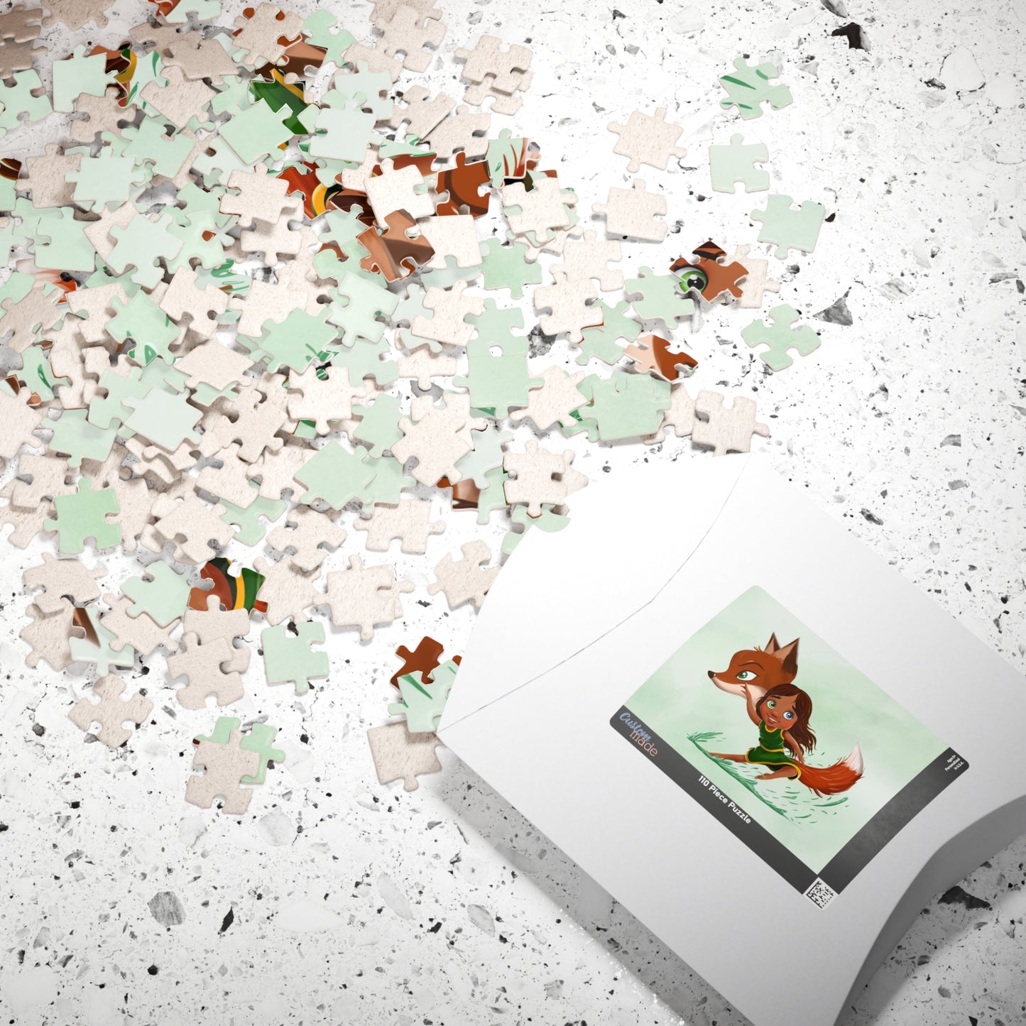 Karmic Fox Family Puzzle — Whimsical Illustration (110–1,014 pcs)