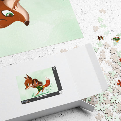 Karmic Fox Family Puzzle — Whimsical Illustration (110–1,014 pcs)