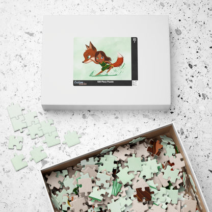 Karmic Fox Family Puzzle — Whimsical Illustration (110–1,014 pcs)