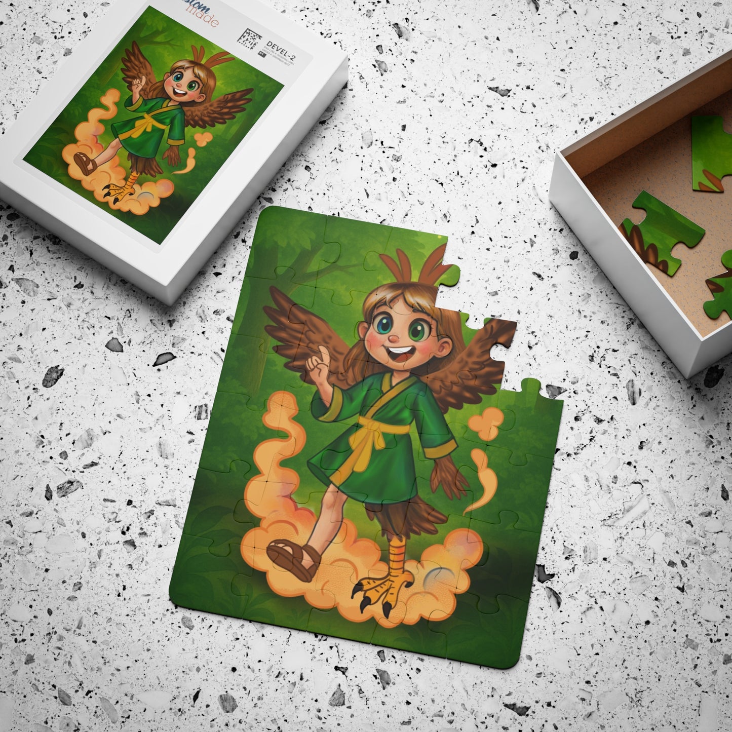 Karmic- Bird Kid Character 30-Piece Kids' Puzzle — Whimsical Forest Adventure