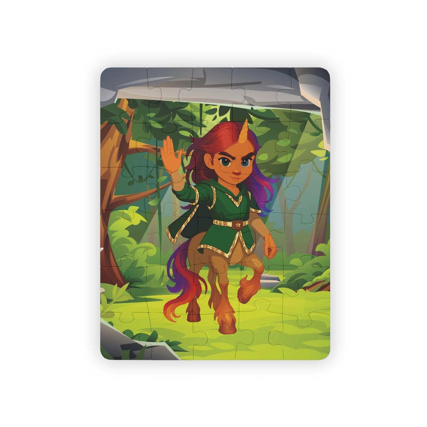 Magical Karmic Unicorn 30-Piece Kids' Puzzle — Forest Adventure Toddler Puzzle