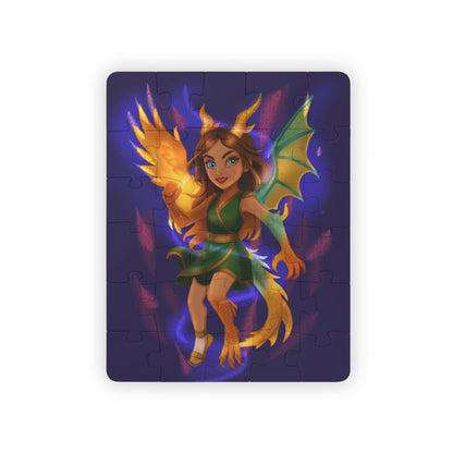30-Piece Kids Puzzle — Magical Karmic Dragon Illustration