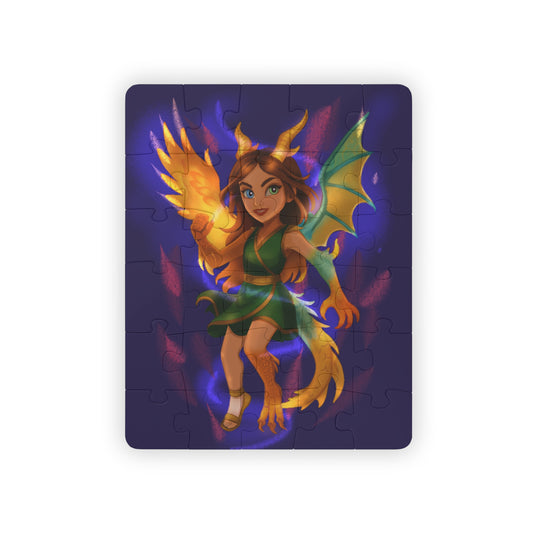 30-Piece Kids Puzzle — Magical Karmic Dragon Illustration