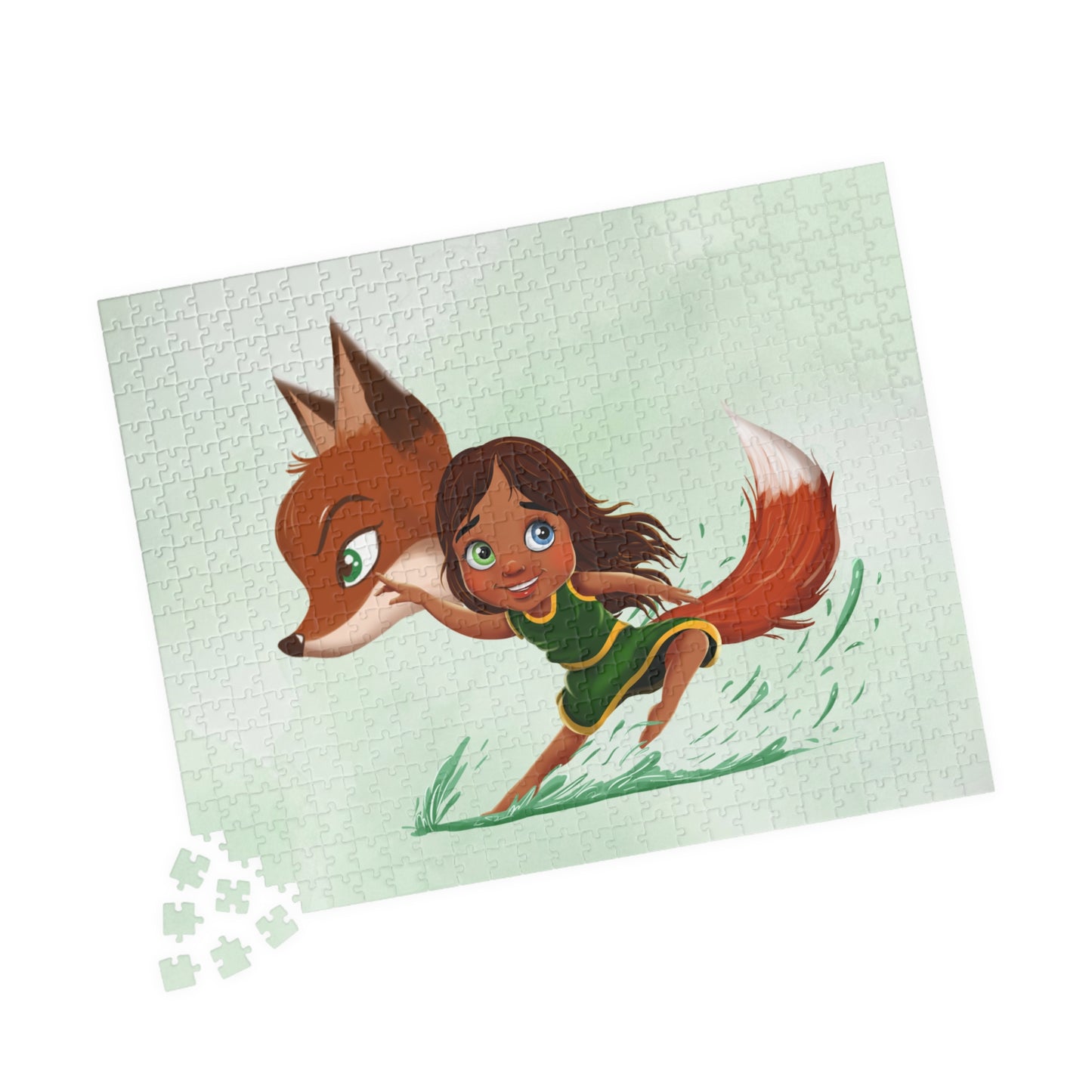 Karmic Fox Family Puzzle — Whimsical Illustration (110–1,014 pcs)
