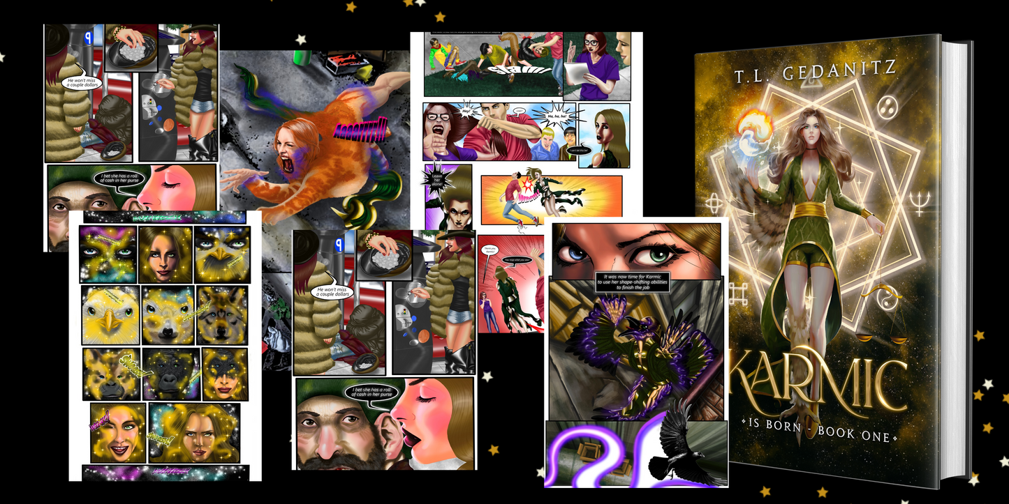 KARMIC Graphic Novel – Signed copy with bonus bookmark and sticker