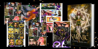 KARMIC Graphic Novel – Signed copy with bonus bookmark and sticker