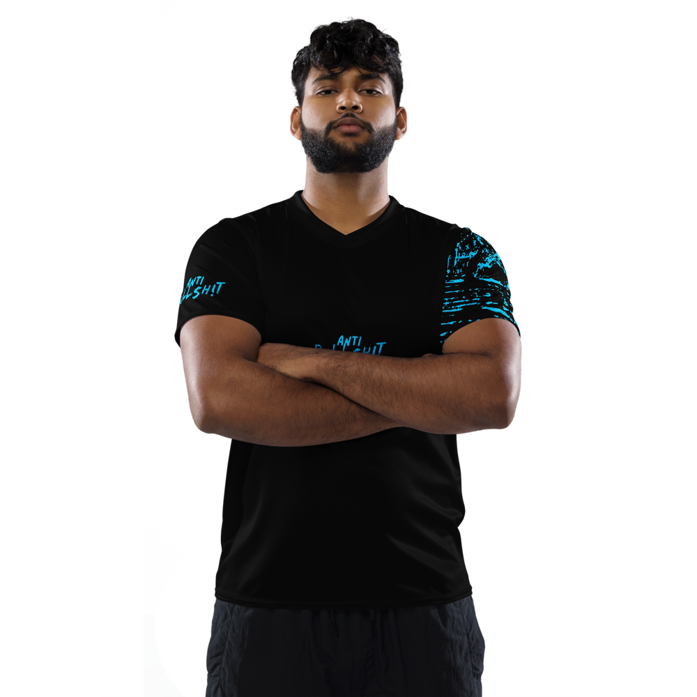 Anti-Bullsh!t unisex sports jersey - Blue