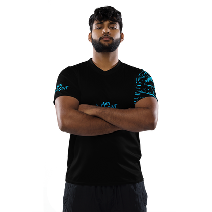 Anti-Bullsh!t unisex sports jersey - Blue