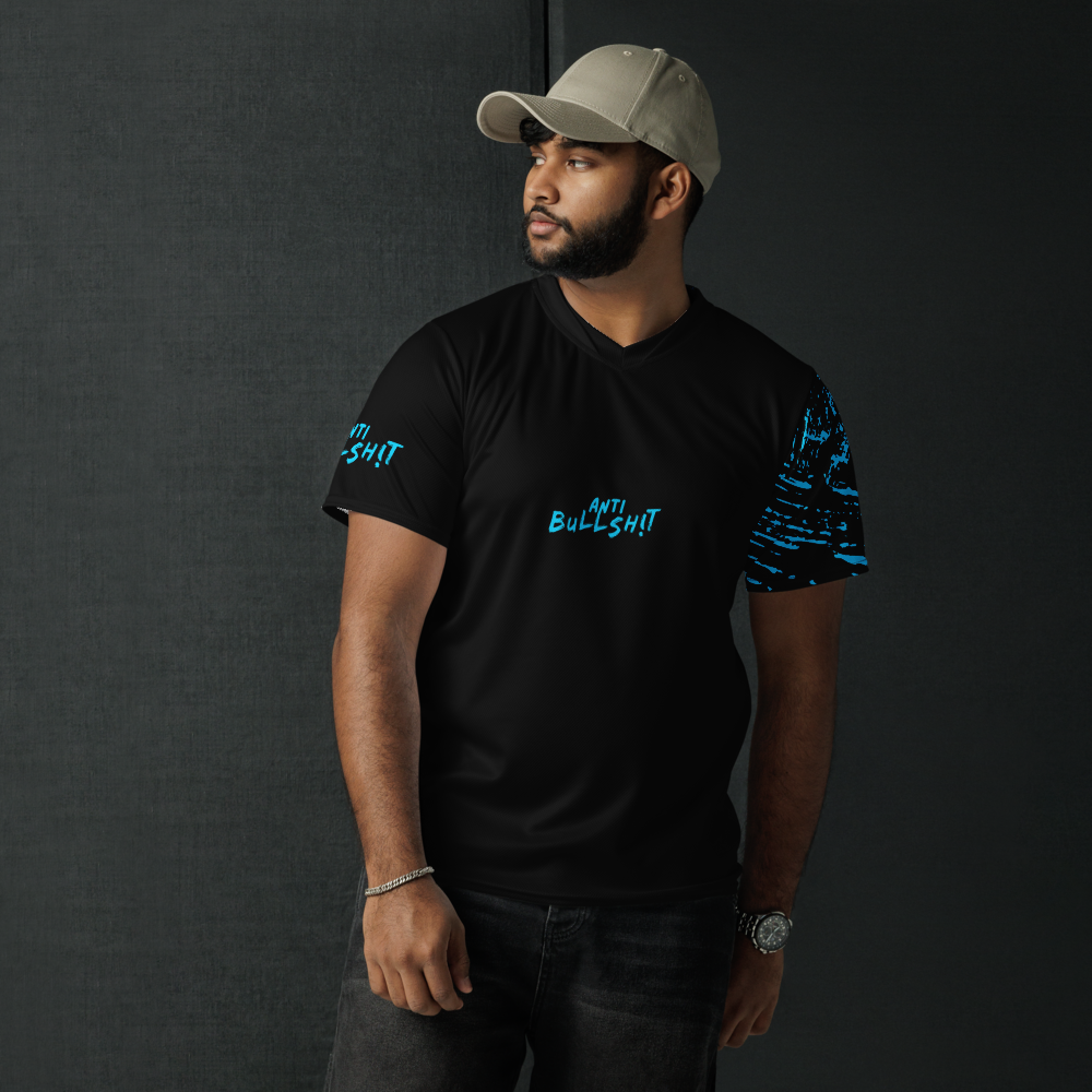 Anti-Bullsh!t unisex sports jersey - Blue