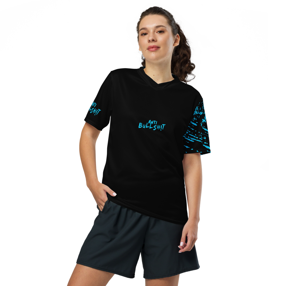 Anti-Bullsh!t unisex sports jersey - Blue