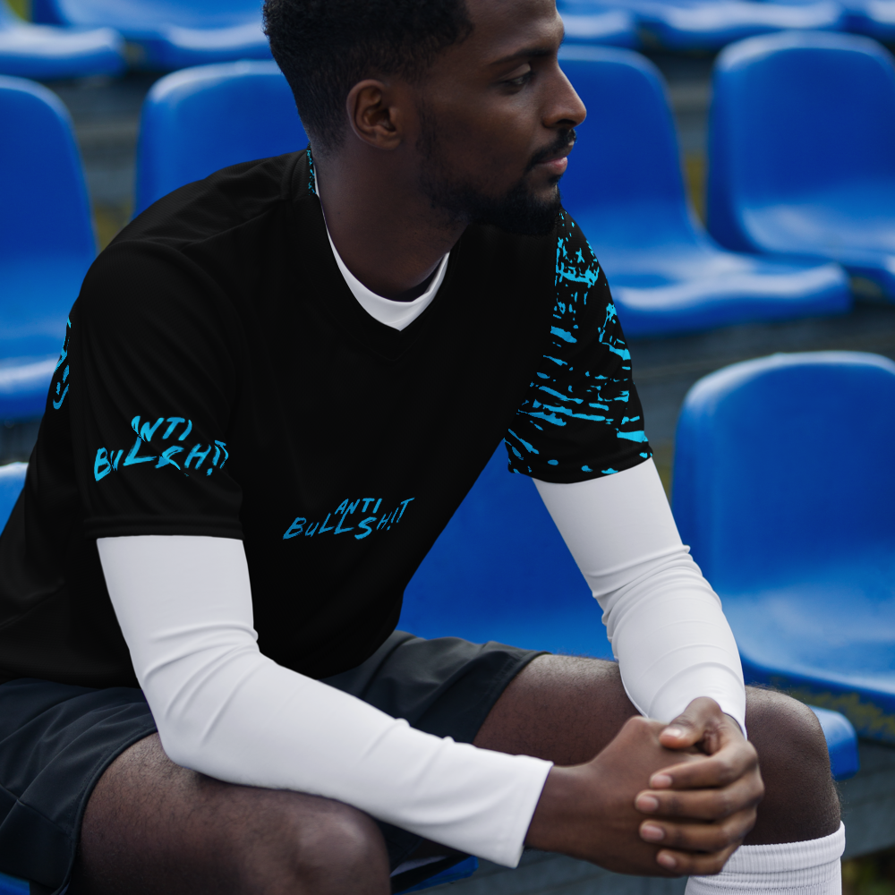 Anti-Bullsh!t unisex sports jersey - Blue