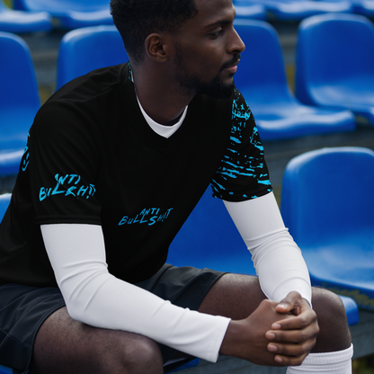 Anti-Bullsh!t unisex sports jersey - Blue