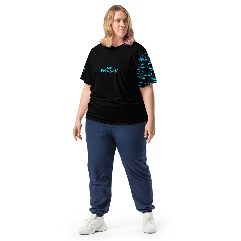 Anti-Bullsh!t unisex sports jersey - Blue