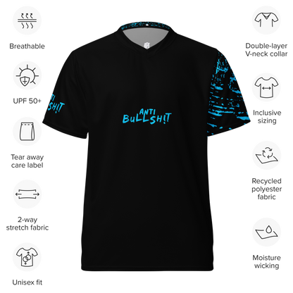 Anti-Bullsh!t unisex sports jersey - Blue