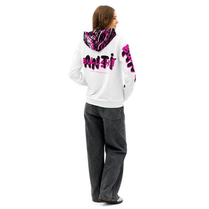 Anti-Bullsh!t unisex cotton hoodie - white