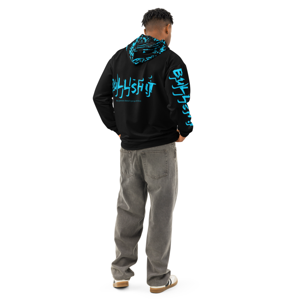 Anti-Bullsh!t unisex cotton hoodie - blue