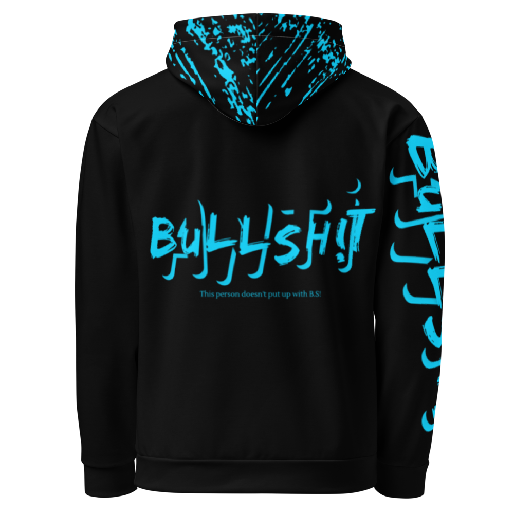Anti-Bullsh!t unisex cotton hoodie - blue