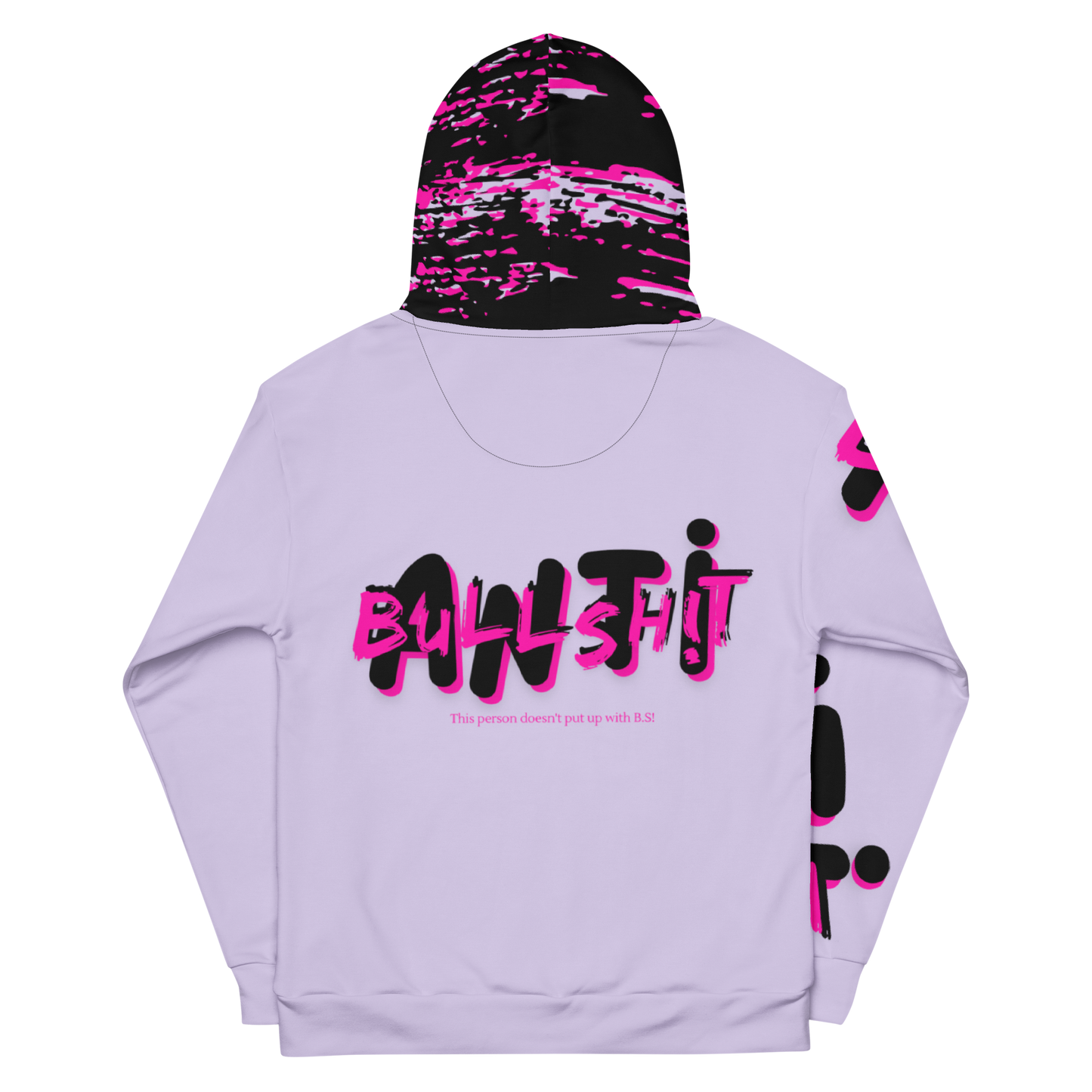 Anti-Bullsh!t unisex cotton hoodie - purple