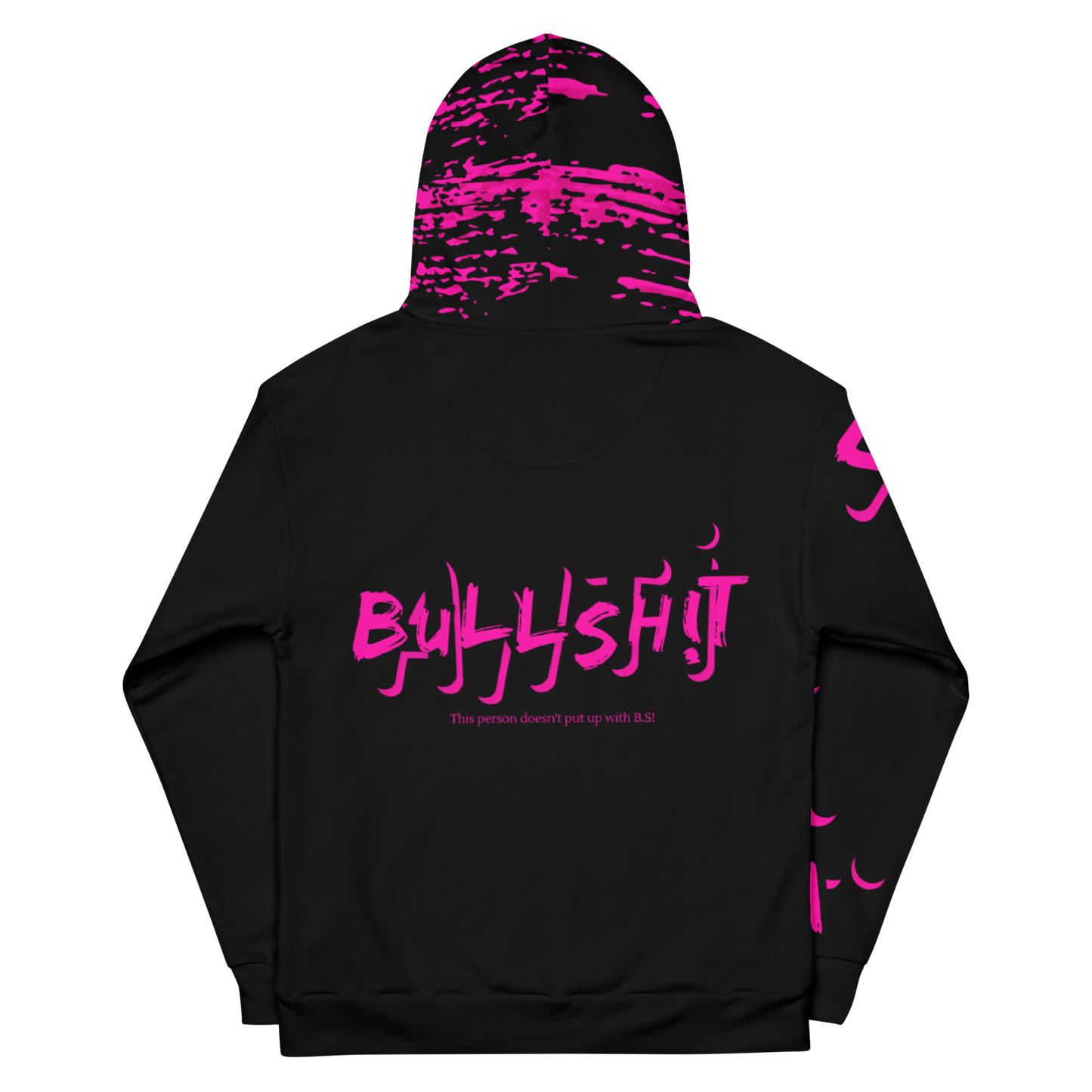 Anti-Bullsh!t unisex cotton hoodie - black