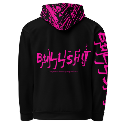Anti-Bullsh!t unisex cotton hoodie - black