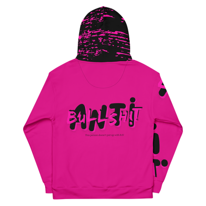 Anti- Bullsh!t unisex cotton hoodie - pink
