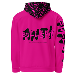 Anti- Bullsh!t unisex cotton hoodie - pink