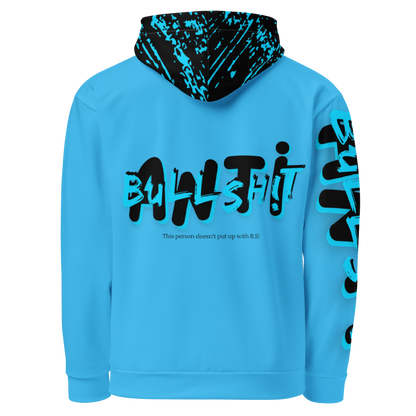 Anti- Bullsh!t Unisex cotton hoodie - blue/black