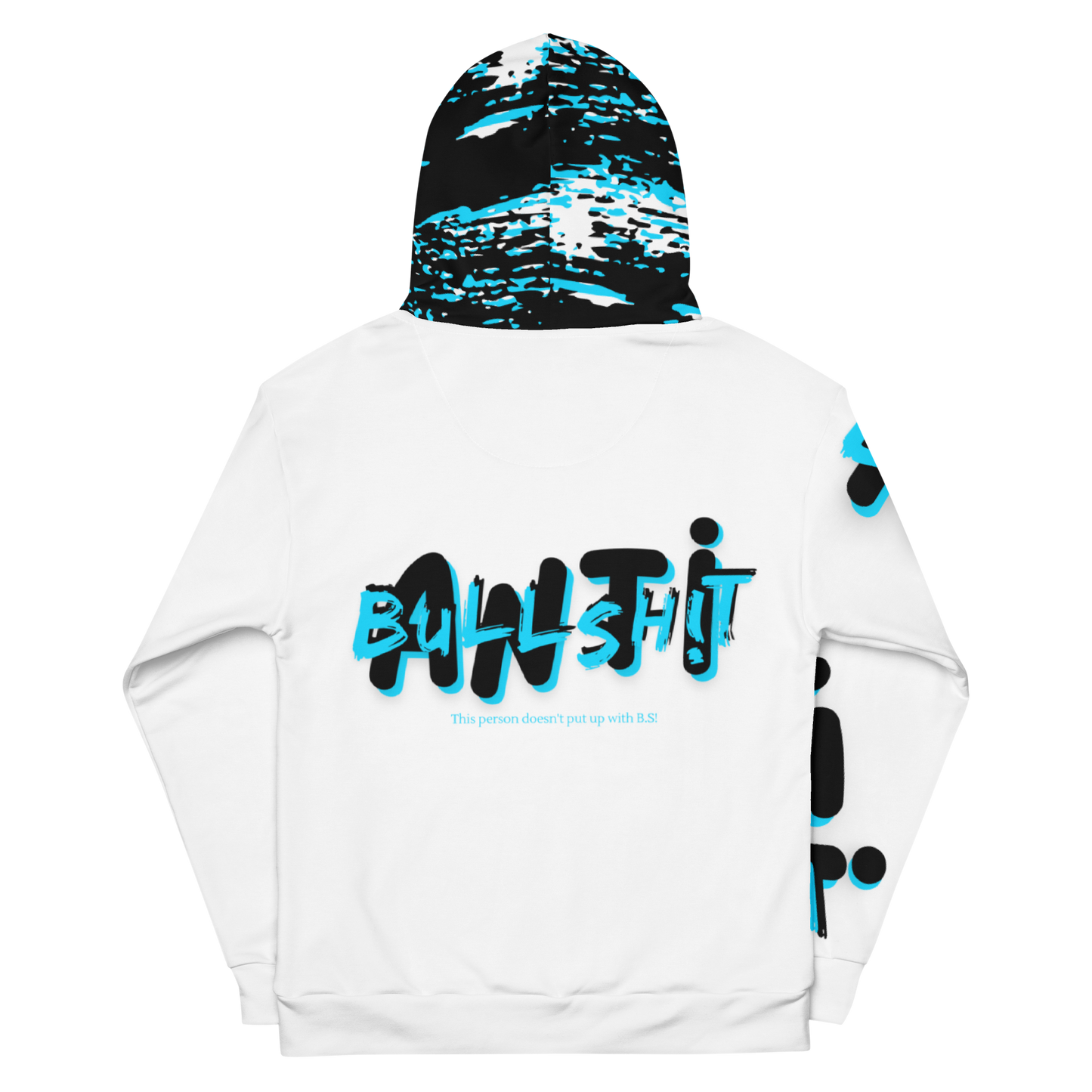 Anti-Bullsh!t Unisex cotton hoodie - White
