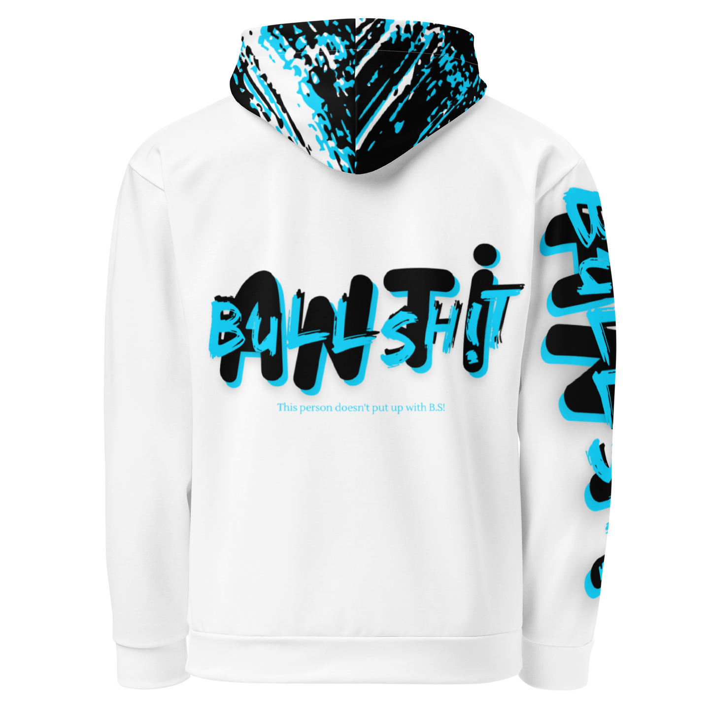 Anti-Bullsh!t Unisex cotton hoodie - White