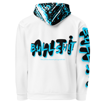 Anti-Bullsh!t Unisex cotton hoodie - White
