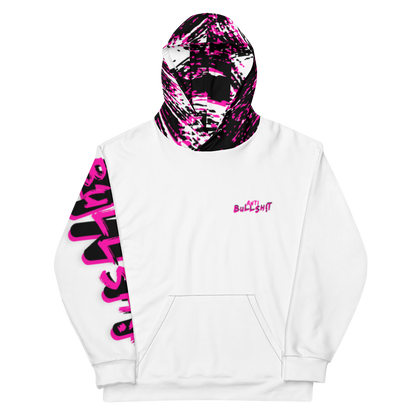 Anti-Bullsh!t unisex cotton hoodie - white