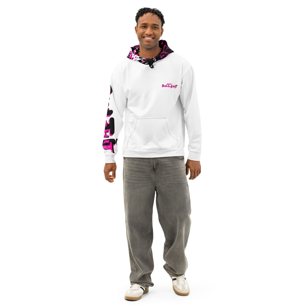 Anti-Bullsh!t unisex cotton hoodie - white