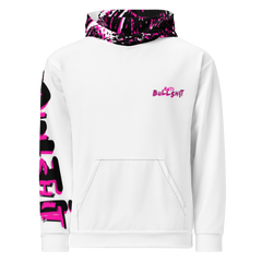 Anti-Bullsh!t unisex cotton hoodie - white