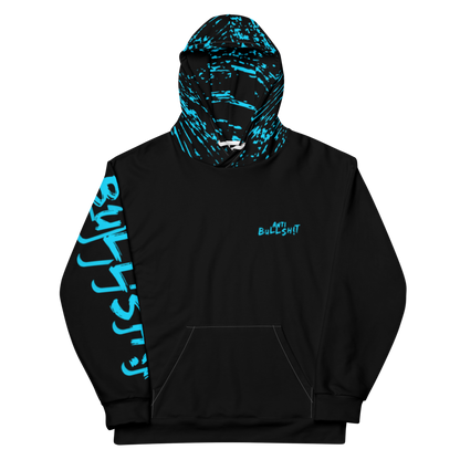 Anti-Bullsh!t unisex cotton hoodie - blue