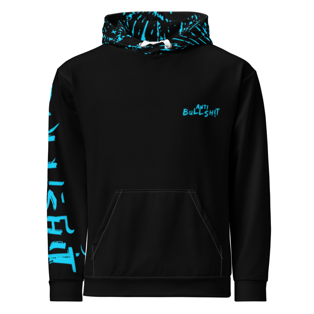 Anti-Bullsh!t unisex cotton hoodie - blue