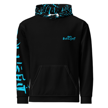 Anti-Bullsh!t unisex cotton hoodie - blue