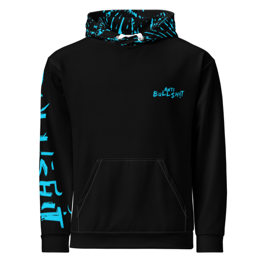 Anti-Bullsh!t unisex cotton hoodie - blue