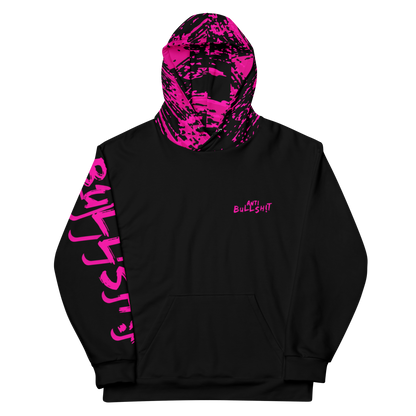 Anti-Bullsh!t unisex cotton hoodie - black