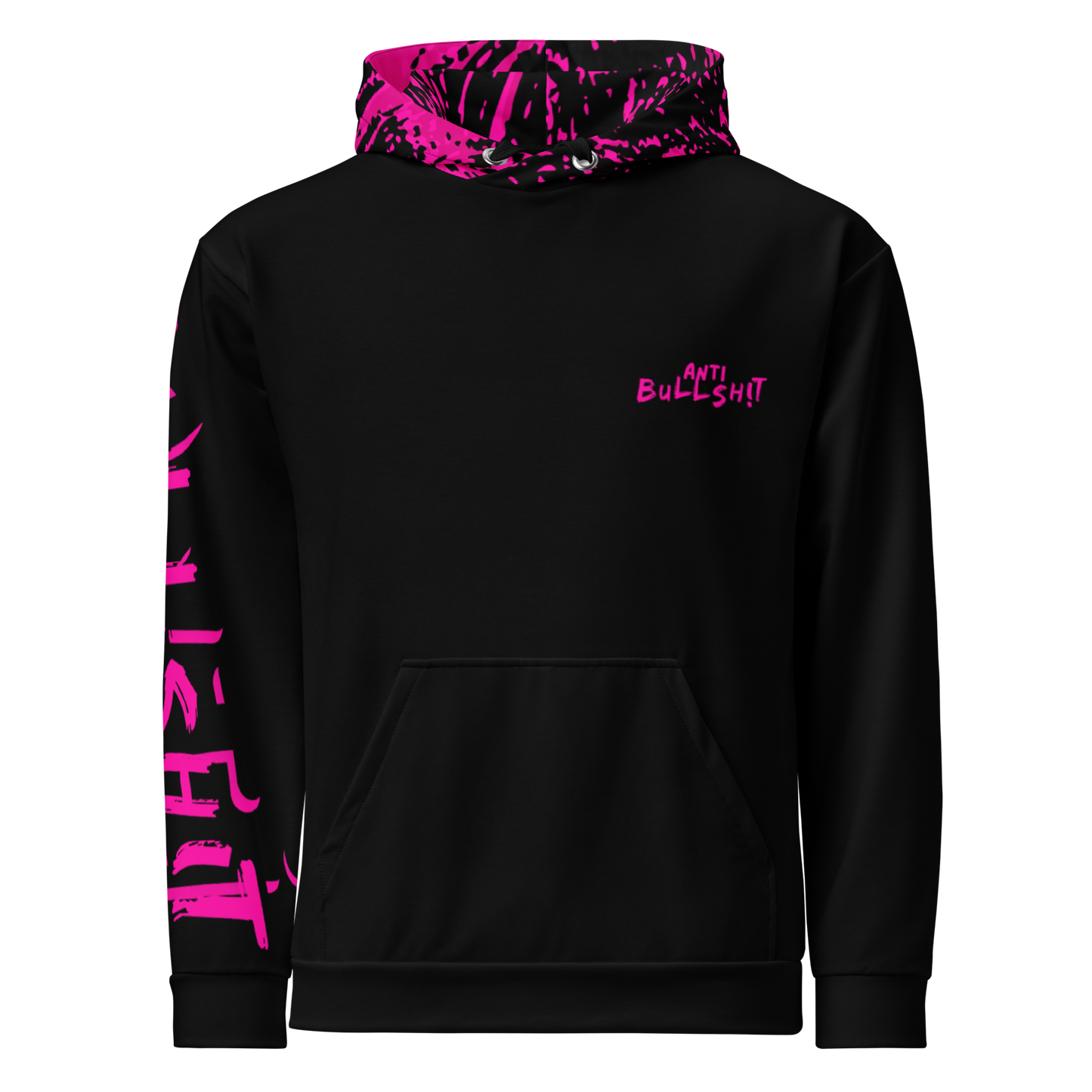 Anti-Bullsh!t unisex cotton hoodie - black