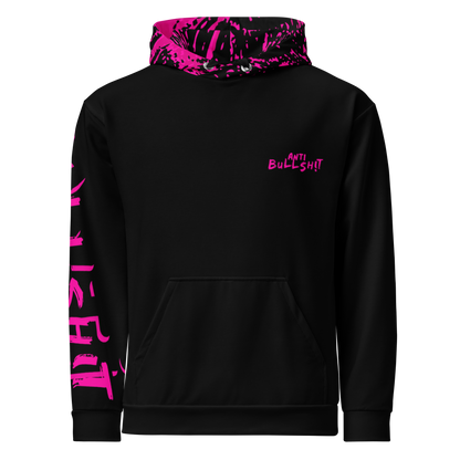 Anti-Bullsh!t unisex cotton hoodie - black