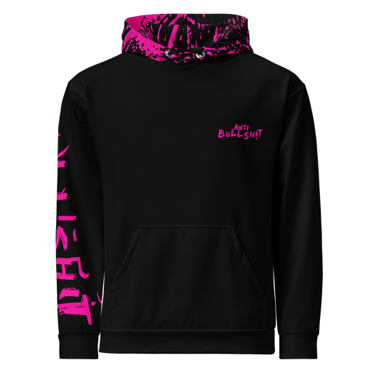 Anti-Bullsh!t unisex cotton hoodie - black