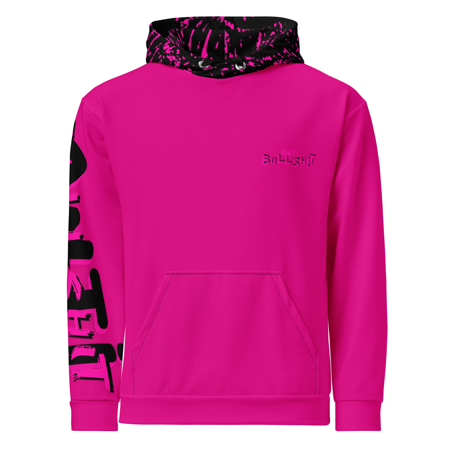 Anti- Bullsh!t unisex cotton hoodie - pink
