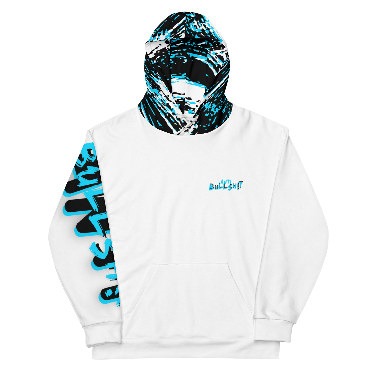 Anti-Bullsh!t Unisex cotton hoodie - White