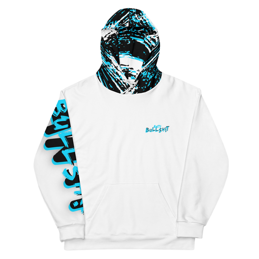 Anti-Bullsh!t Unisex cotton hoodie - White