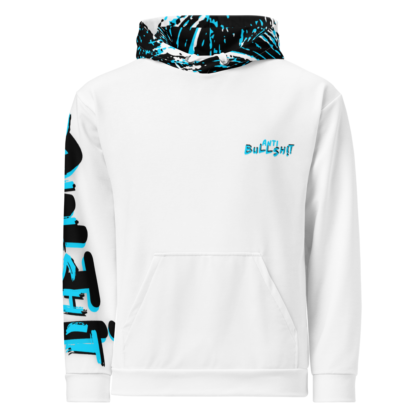 Anti-Bullsh!t Unisex cotton hoodie - White